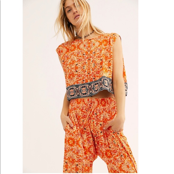 Free People Cropped Harem Lightweight Pants Set - Picture 3 of 3
